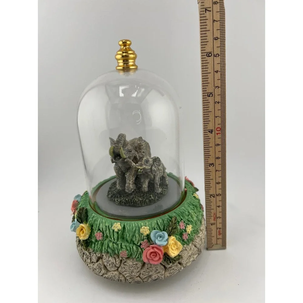 Elephant Dome Music‎ Box Born Free Floral Flowers Pretty